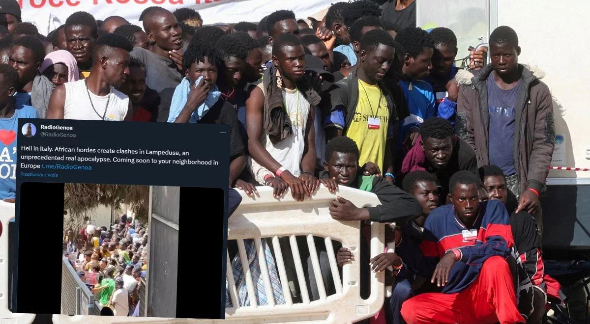 Chaos na Lampedusie, a UE bezradna wobec napływu migrantów. "Żyją w potrójnym zaprzeczeniu"