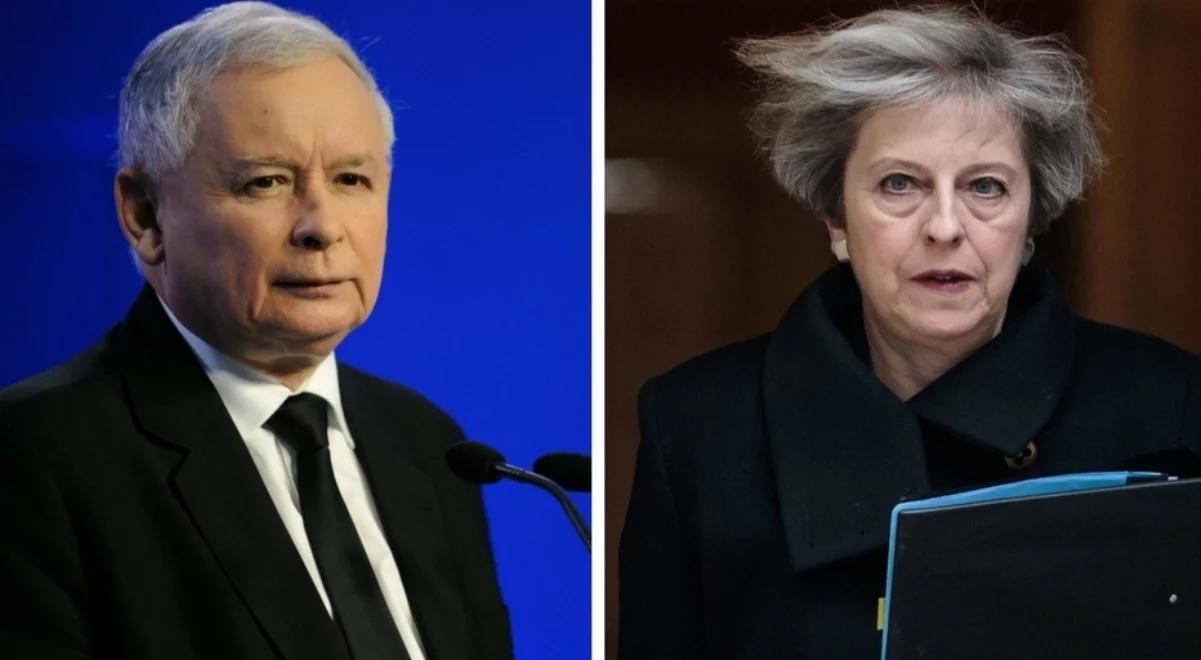 Jarosław Kaczyński przybył na spotkanie z brytyjską premier Theresą May