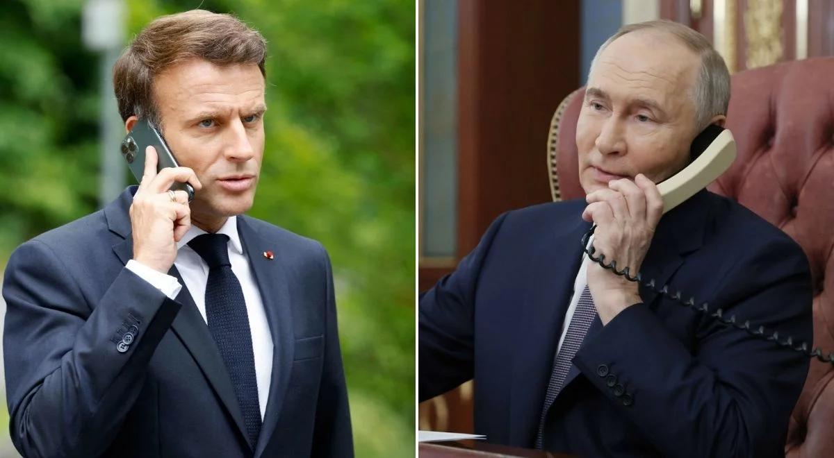 Macron rozmawiał z Putinem. Rzecznik Kremla ujawnia szczegóły