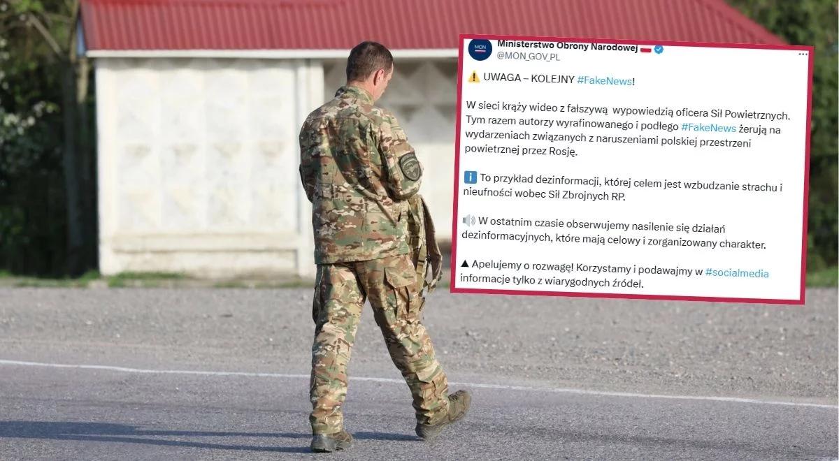 MON ostrzega przed dezinformacją. Chodzi o fałszywą wypowiedź oficera