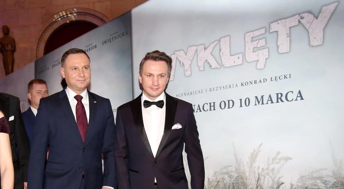 Prezydent Andrzej Duda uczestniczył w premierze filmu "Wyklęty"