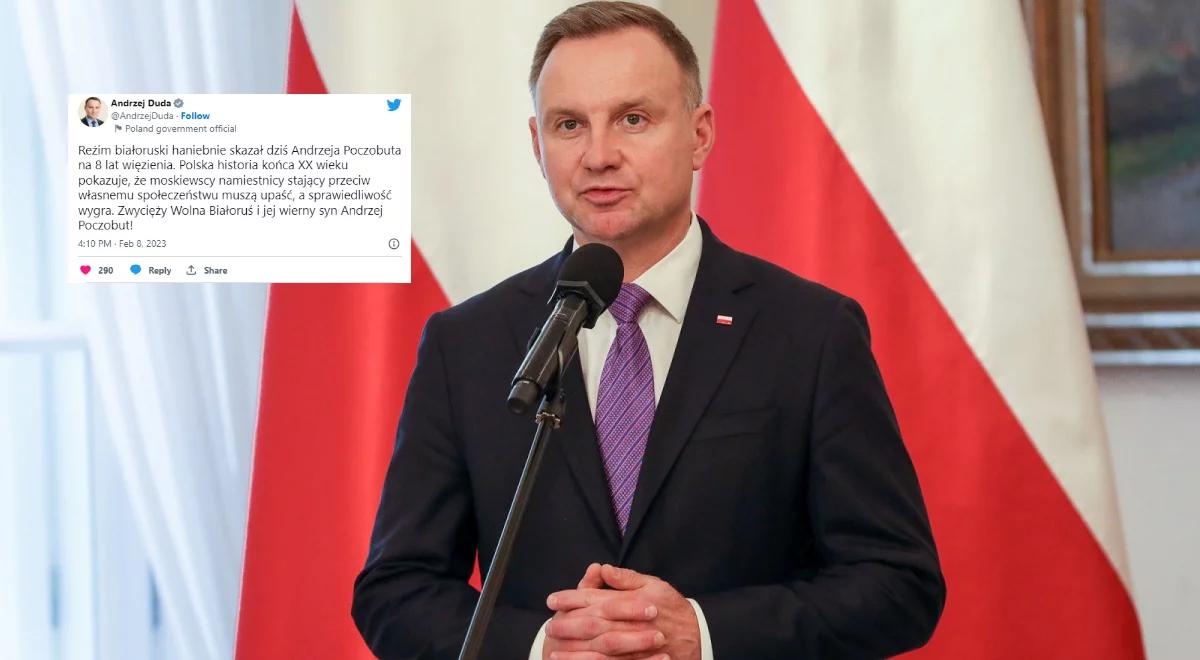 Prezydent Andrzej Duda potępił skazanie Andrzeja Poczobuta. "Sprawiedliwość wygra"