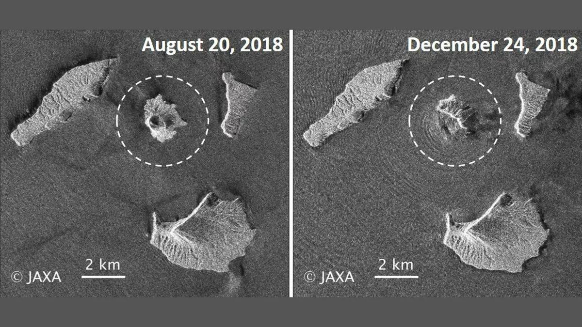 Indonezja: wulkan Anak Krakatau znacznie się zmniejszył po erupcji