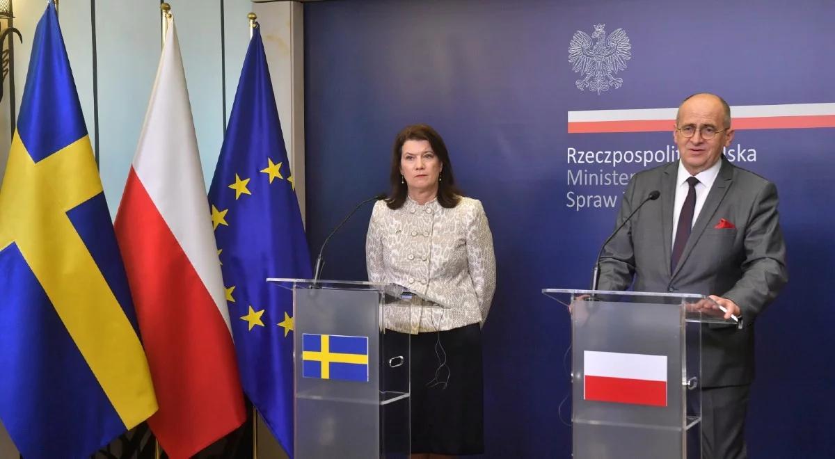 "Kwestia misji pokojowej jest na stole, potrzeba nowych inicjatyw". Rau po rozmowach z szefową MSZ Szwecji