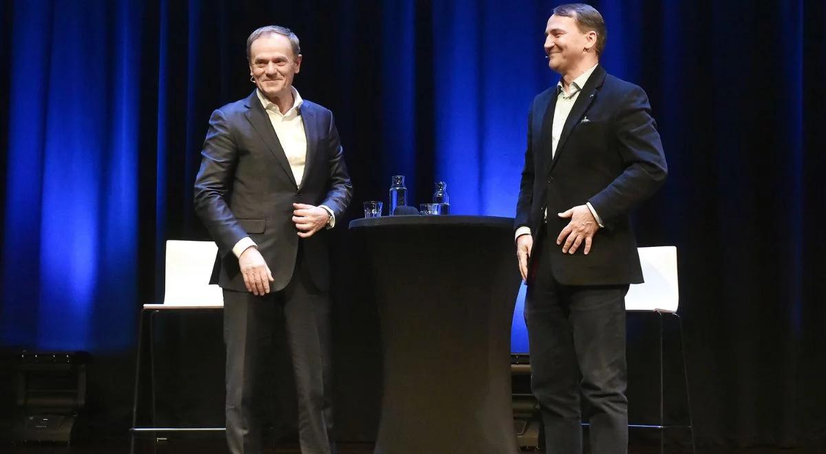 "Jego zasługi są nie do przecenienia". Kuriozalna wypowiedź Tuska ws. Sikorskiego 