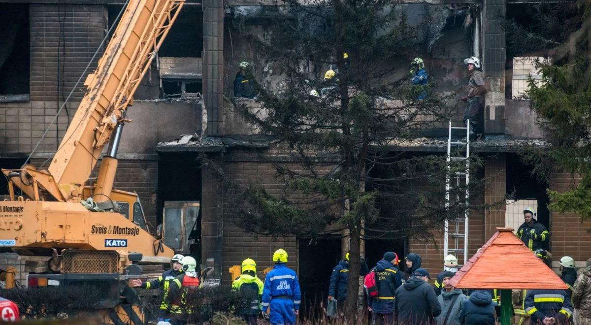 Władze Ukrainy: gdyby nie wojna, nie doszłoby do katastrofy śmigłowca w Browarach