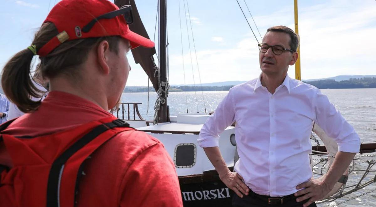 "Dziękuję WOPR oraz GOPR za służbę". Premier Mateusz Morawiecki z wizytą na Śląsku