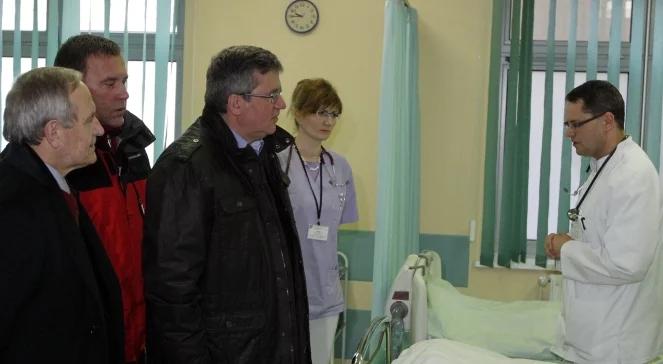 Prezydent na miejscu katastrofy pod Szczekocinami 