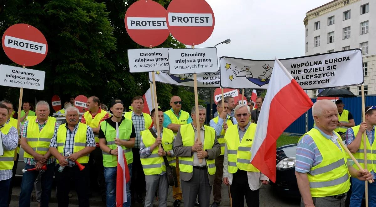 Przewoźnicy protestowali przeciw płacy minimalnej we Francji i Niemczech