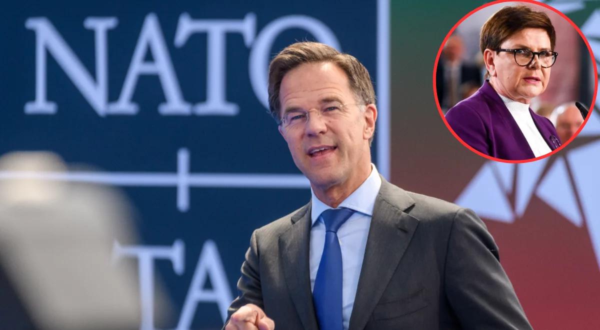 Mark Rutte ubiega się o fotel szefa NATO. Beata Szydło: był autorem współpracy energetycznej z Rosją