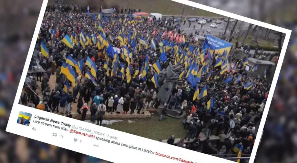 Ukraina: tysiące demonstrantów na wiecu Saakaszwilego w Kijowie