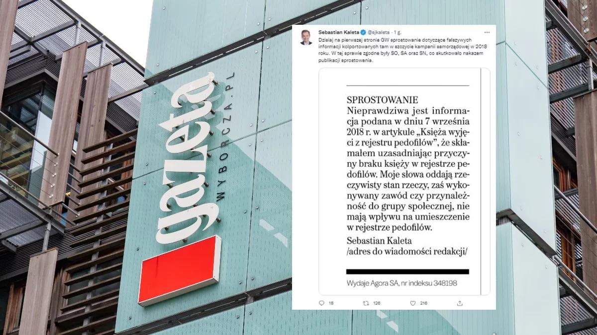 "Gazeta Wyborcza" publikuje sprostowanie ws. rejestru pedofilów