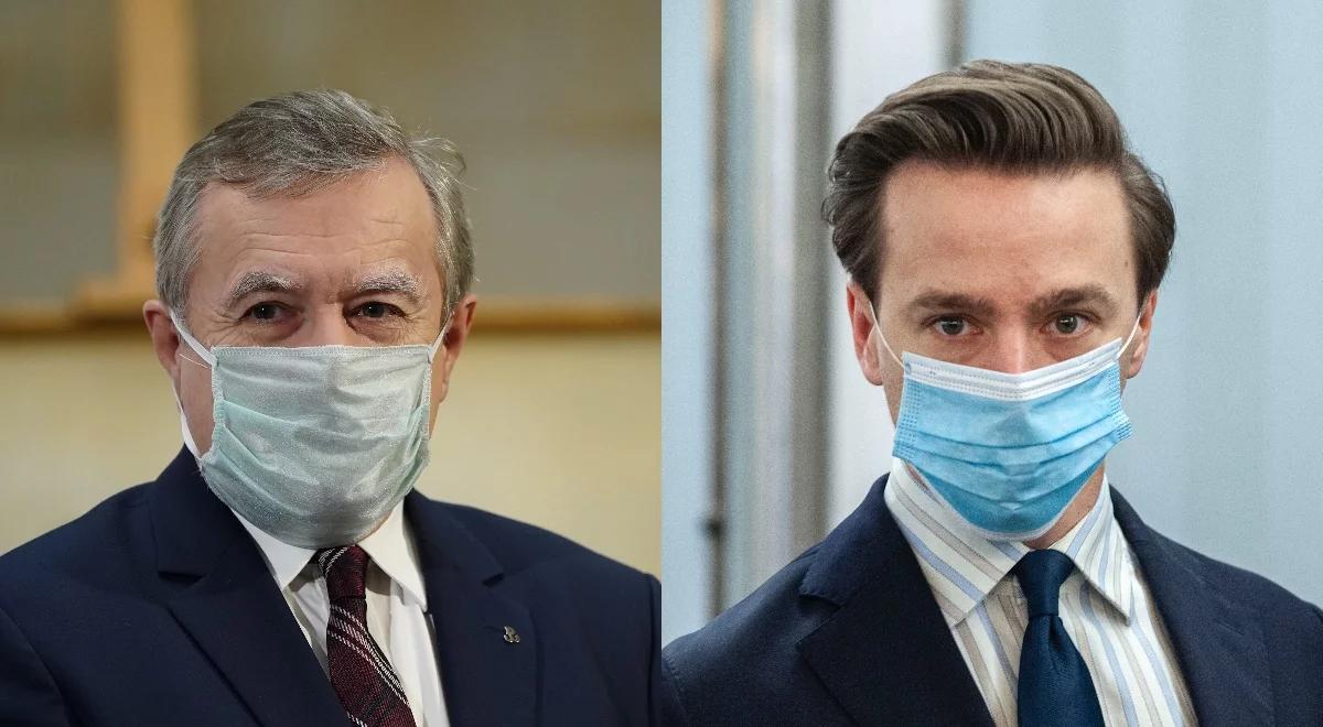 Protest Konfederacji przed MKiDN. Gliński: to skandal, poseł Bosak lobbuje za zagranicznymi koncernami