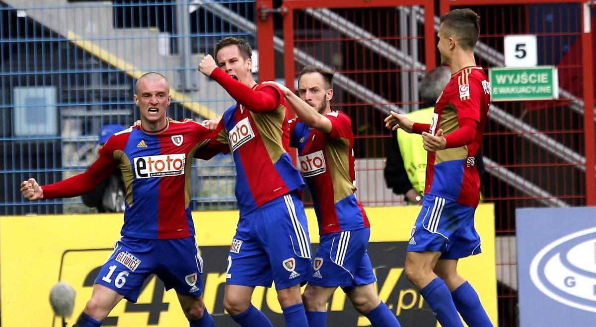 Ekstraklasa: Piast Gliwice - Pogoń Szczecin. Piast po zwycięstwie zrównał się punktami z Legią