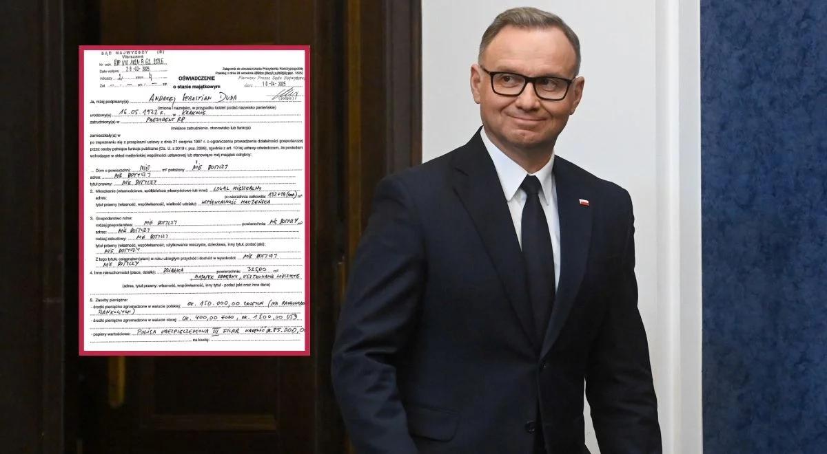 Andrzej Duda ujawnił majątek. Oszczędności, nieruchomości i kredyt