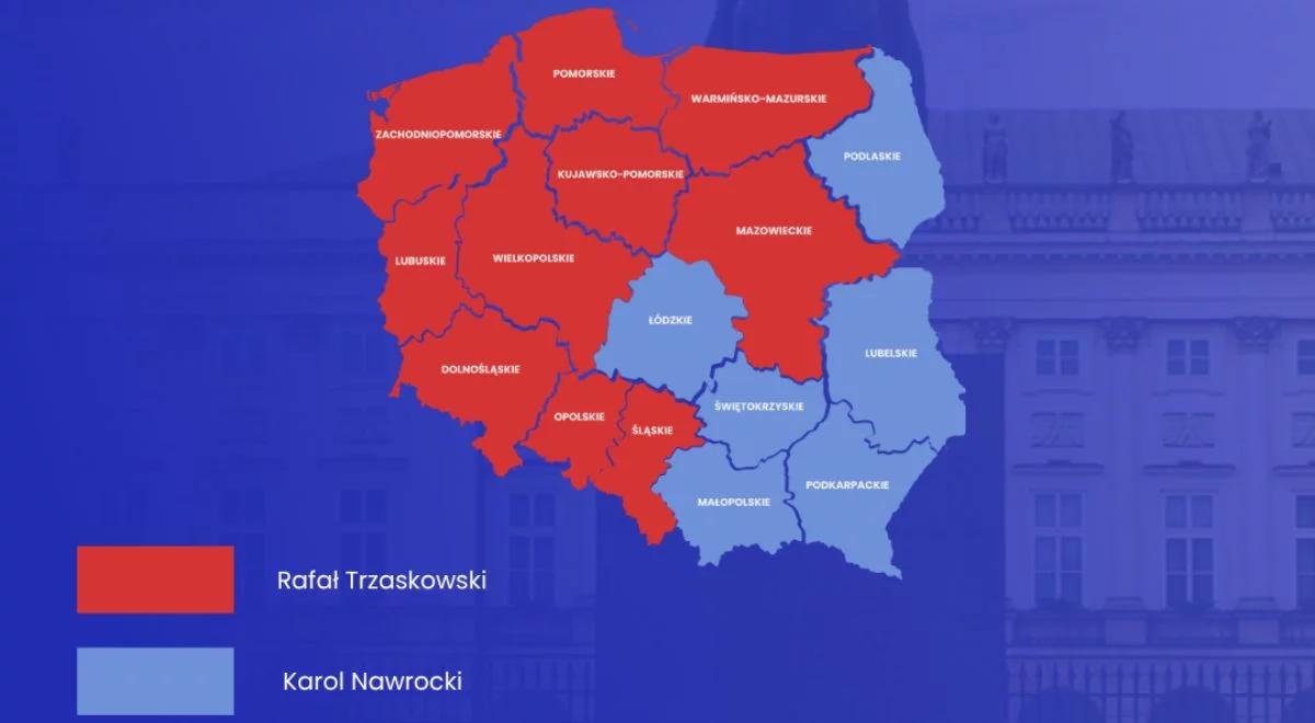 Wyniki wyborów 2025. Gdzie wygrał Trzaskowski, a gdzie Nawrocki? [MAPA]