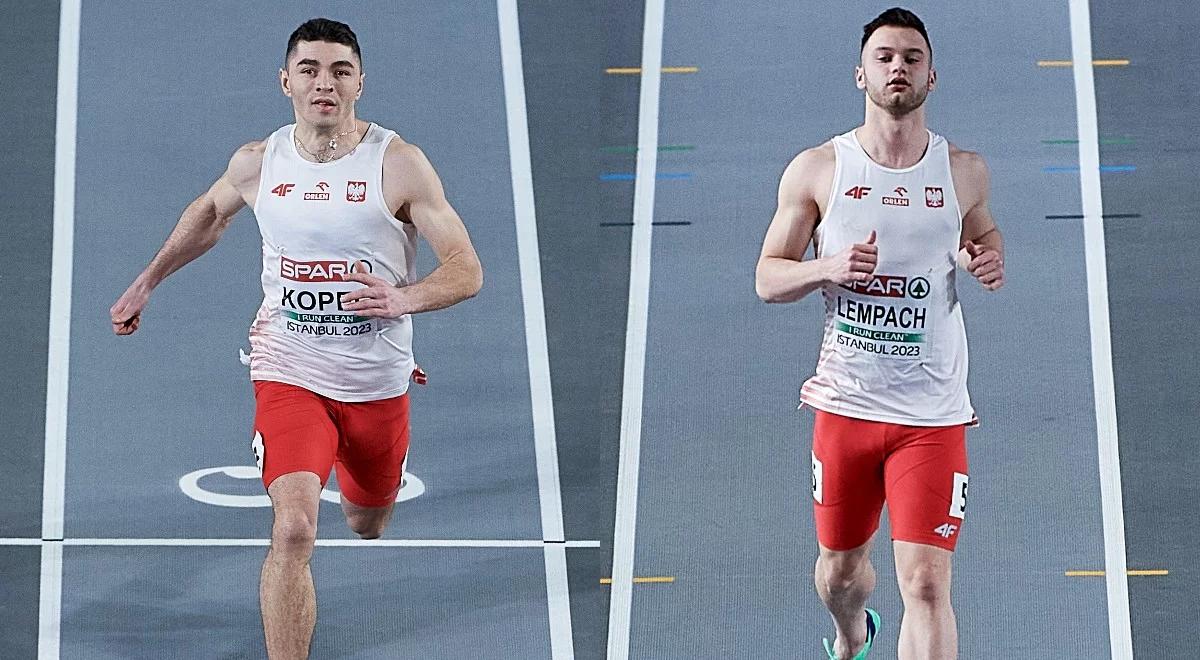 Stambuł 2023: Dominik Kopeć i Jakub Lempach w półfinale na 60 m. "Na razie jeszcze wszystko pod kontrolą"