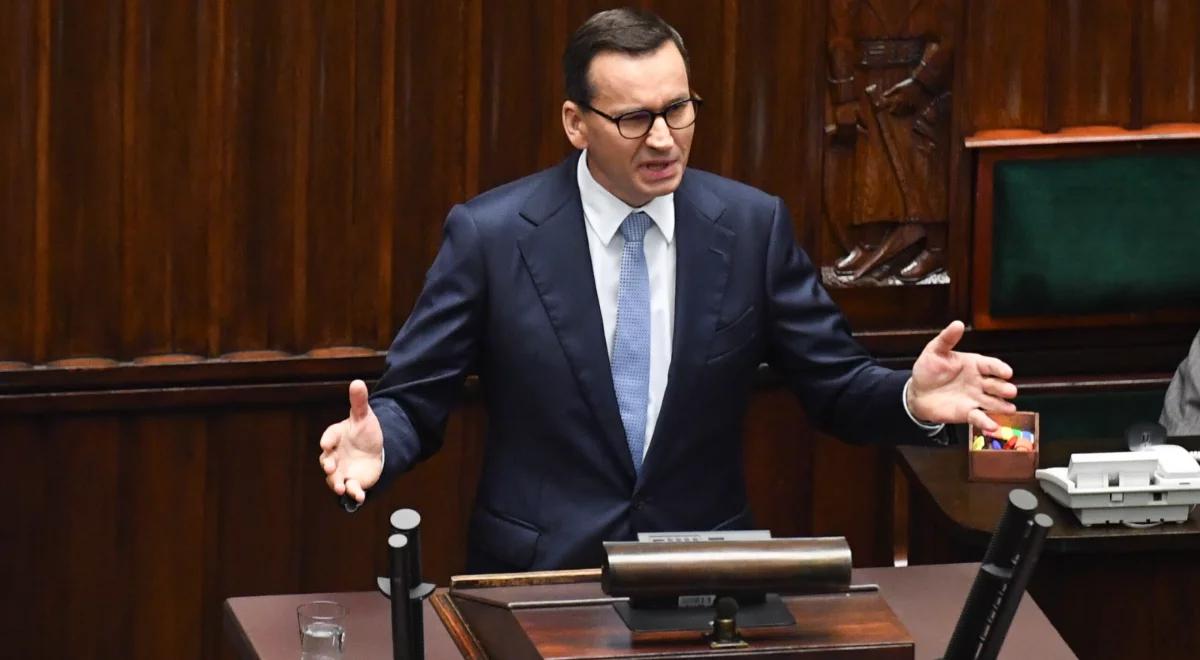 Premier Morawiecki w Sejmie: naród jest suwerenem i to on decyduje o kierunkach polityki