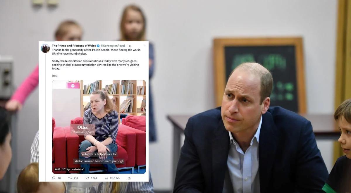 "To prawdziwy azyl". Książę William spotkał się w Warszawie z uchodźcami z Ukrainy
