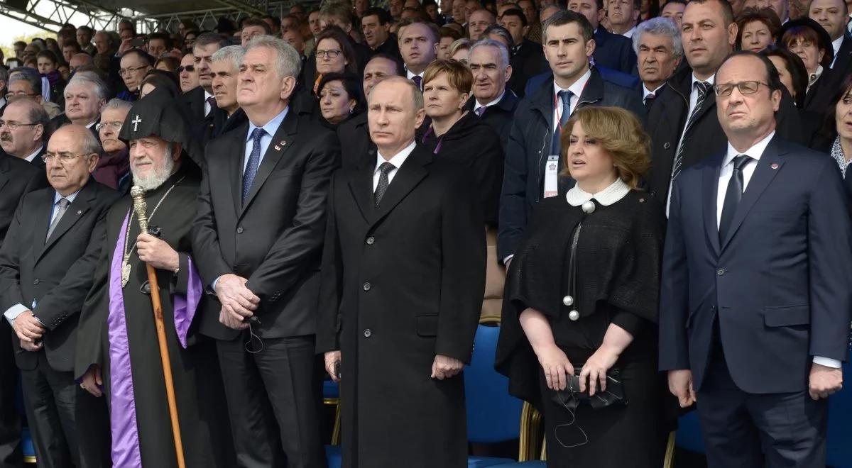 Setna rocznica straszliwej masakry Ormian. Putin i Hollande w Armenii