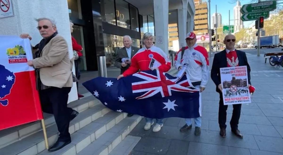 Polonia w Australii wsparła walkę rządu o reparacje. Manifestacja pod konsulatem Niemiec w Sydney