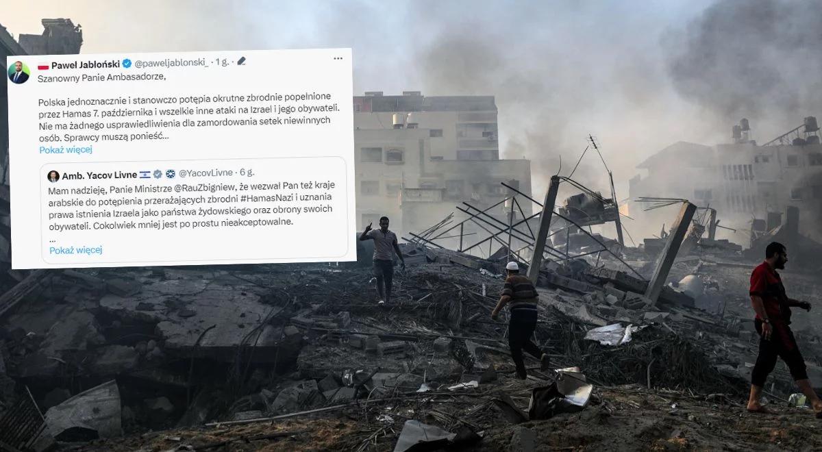 Wiceszef MSZ odpowiedział ambasadorowi Izraela. "Polska stanowczo potępia okrutne zbrodnie popełnione przez Hamas"