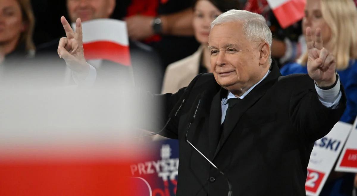 Jarosław Kaczyński: każdy głos oddany na opozycję, także na Konfederację, to głos na Donalda Tuska