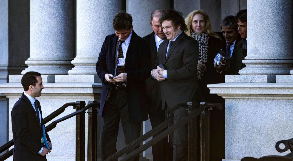 "Współpraca w trudnych okolicznościach". Prezydent elekt Argentyny z wizytą w Białym Domu