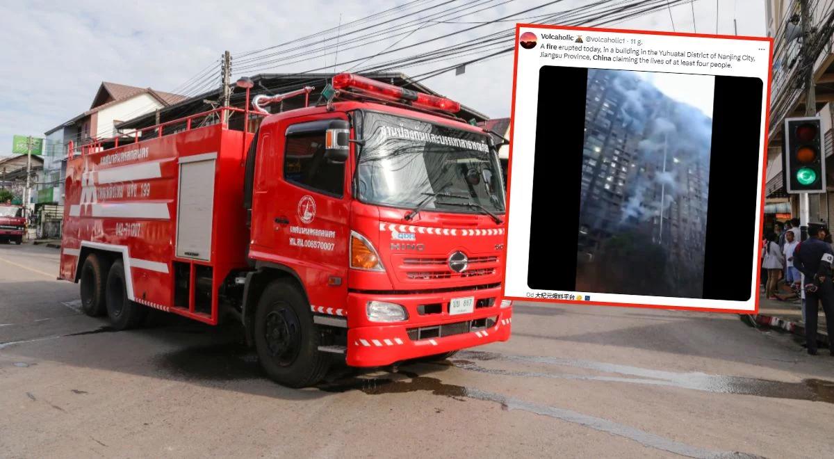 Tragiczny pożar dużego budynku w Chinach. Zginęło kilkanaście osób, są ranni
