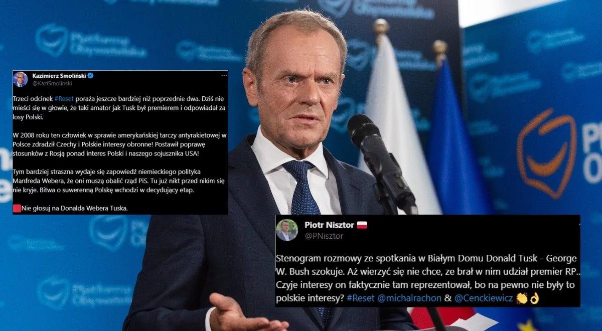 "Tusk słuchał Putina", "podporządkował się interesom Niemiec". W sieci zawrzało po kolejnym odcinku "Resetu"