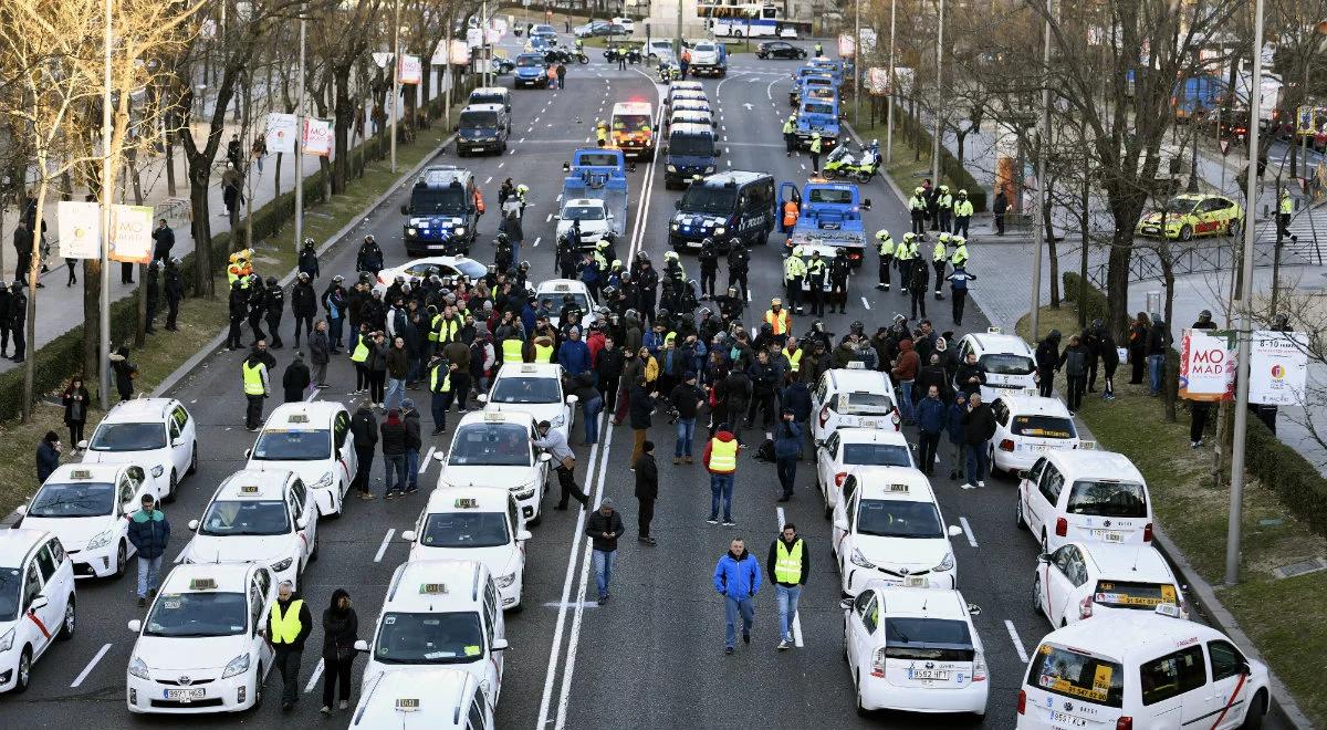 Hiszpania: taksówkarze starli się z policją w Madrycie