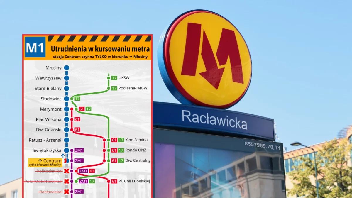 Czy metro kursuje? Są utrudnienia. Zmiany w kursowaniu linii M1 [ROZKŁAD JAZDY ZTM]