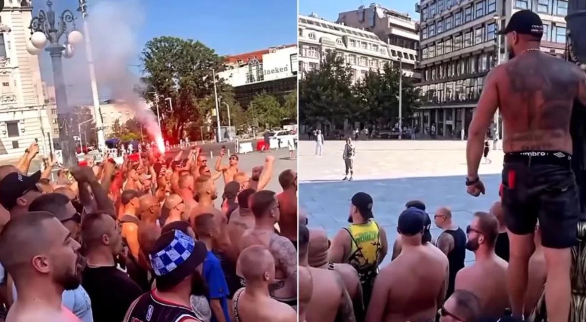 Gorąco przed meczem Lecha z Crveną Zvezdą. Incydenty w centrum Belgradu