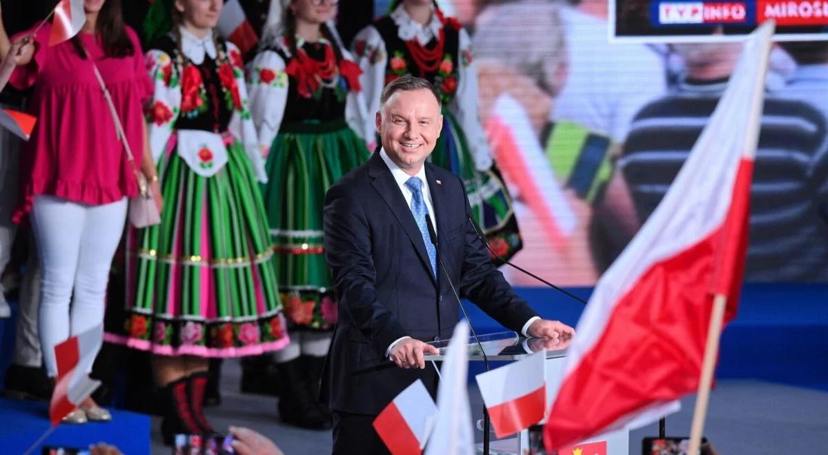 "Dziękuję i gratuluję kontrkandydatom". Andrzej Duda po ogłoszeniu wyników wyborów