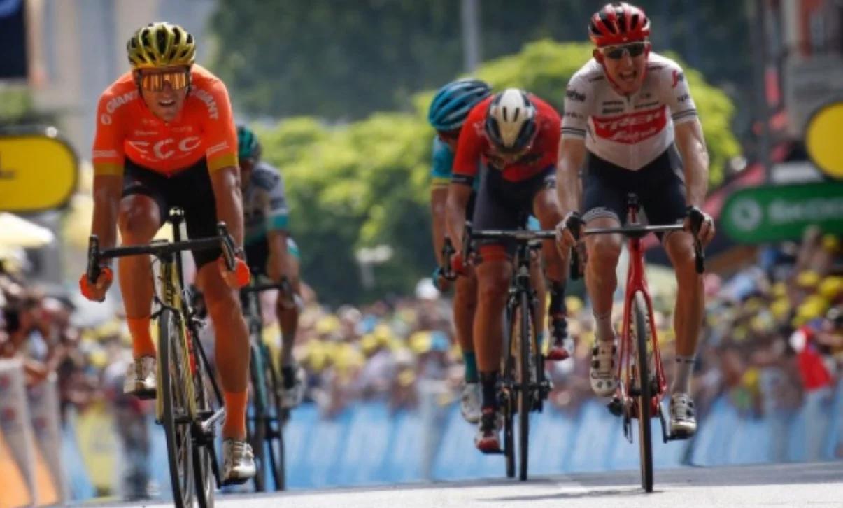 Tour de France 2019: historyczne podium polskiej grupy CCC na 17. etapie "Wielkiej Pętli" 