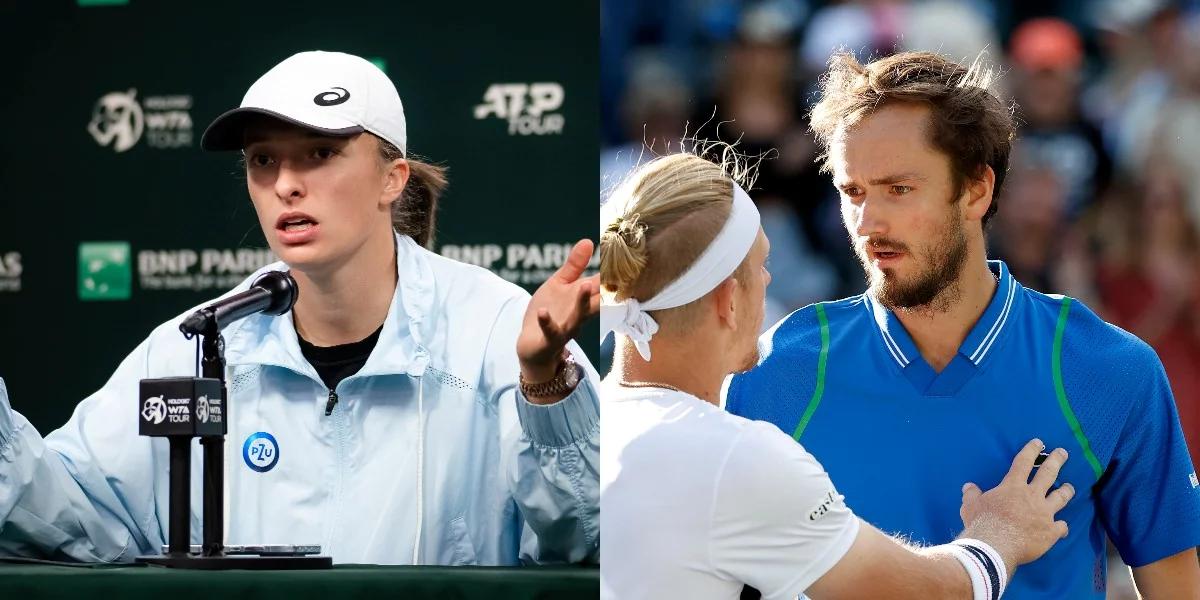 Indian Wells: Daniił Miedwiediew zareagował na słowa Igi Świątek o wojnie 