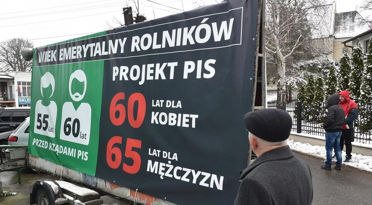 Ludowcy protestują przeciwko podnoszeniu wieku emerytalnego dla rolników