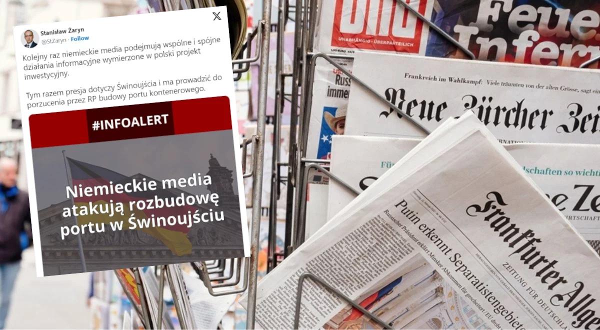 Żaryn: niemieckie media znowu atakują rozbudowę portu w Świnoujściu