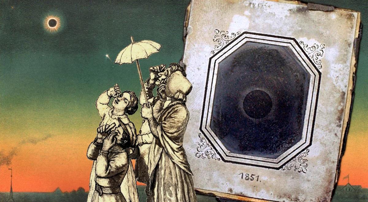 Zaćmienie słońca w 1851 roku. Jedni Polacy chowali się w domach, inni robili pierwsze w dziejach zdjęcia tego zjawiska