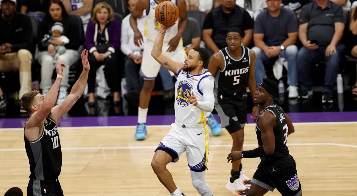 NBA: obrońcy tytułu jako ostatni w drugiej rundzie. Warriors lepsi od Kings, Curry pokazał klasę 