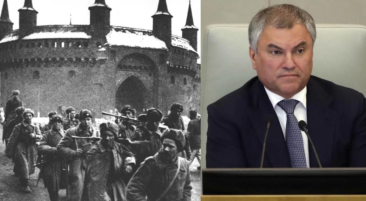 Rosyjska propaganda znów w natarciu. Wypowiedź przewodniczącego Dumy o Polsce kontra fakty historyczne