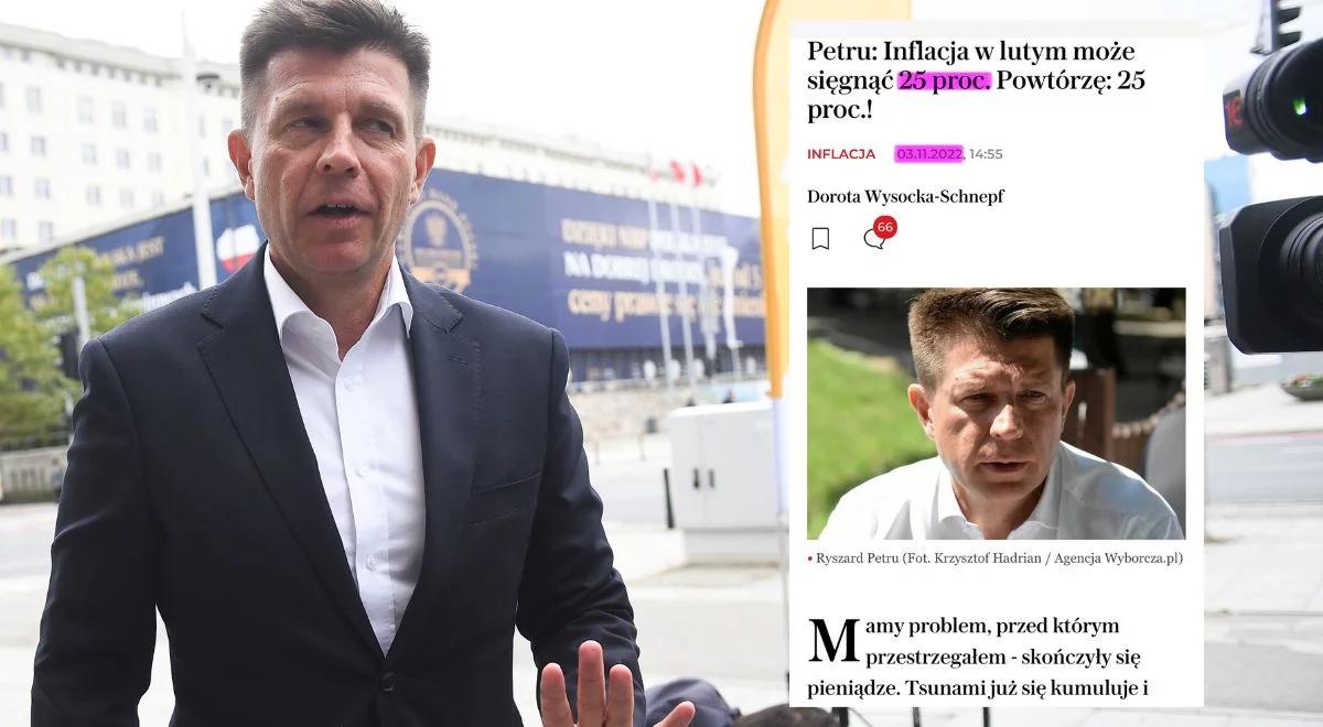 "25 proc. inflacji, wysokie bezrobocie, dziura budżetowa". Politycy PiS przypominają "prognozy" Ryszarda Petru