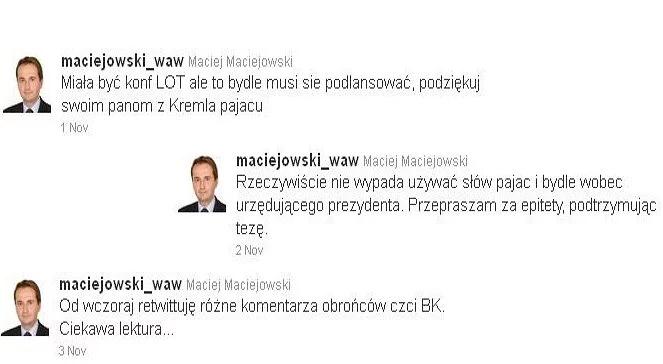 Nazwał Komorowskiego pajacem, został odwołany 