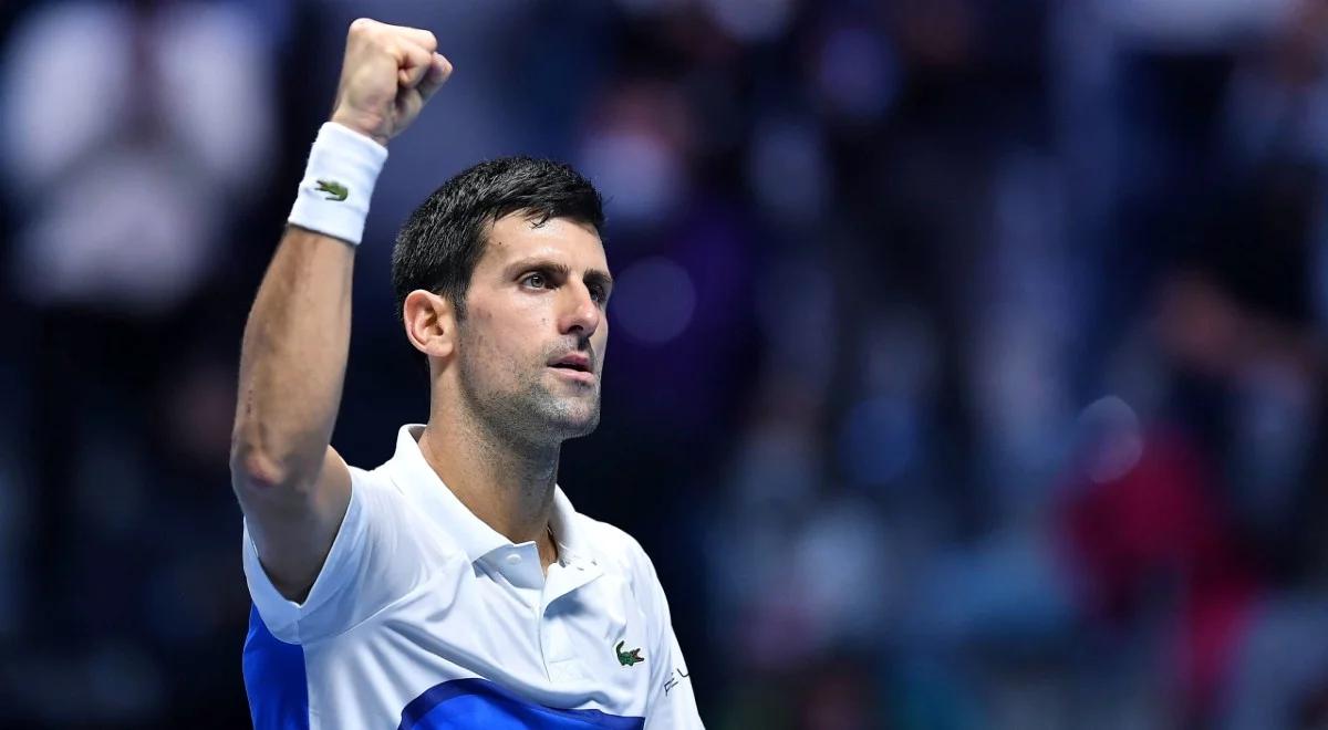 ATP Finals: Djoković wygrał z Rublowem i jest pewny gry w półfinale. Jubileusz Serba w Turynie 