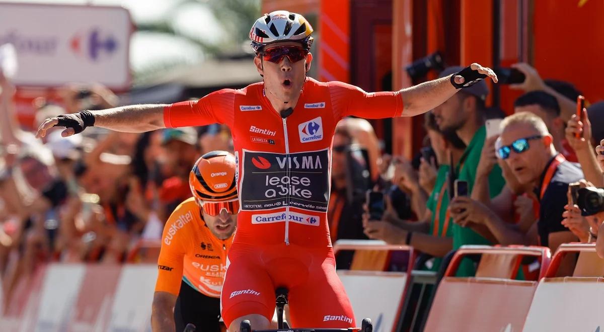 Vuelta a Espana. Wout van Aert wygrał trzeci etap i umocnił się na prowadzeniu