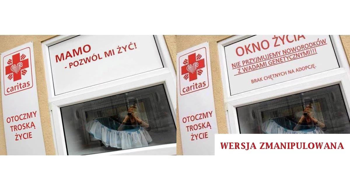 Sprawa zmanipulowanego zdjęcia okna życia w Radomiu. Caritas wydał oświadczenie