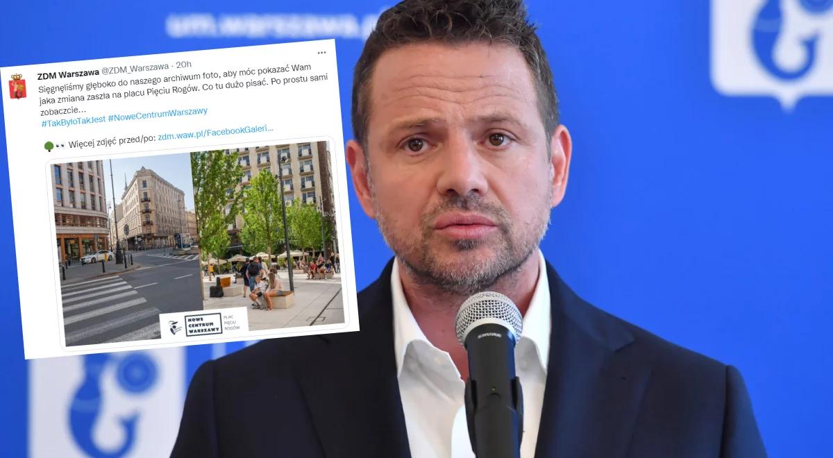"Był asfalt, jest beton - gratulacje". Internauci krytykują nowy plac w Warszawie