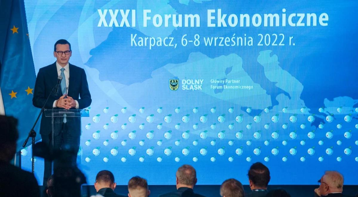 XXXI Forum Ekonomiczne w Karpaczu. Premier Morawiecki: Rosja chce rzucić na kolana ukraińską gospodarkę