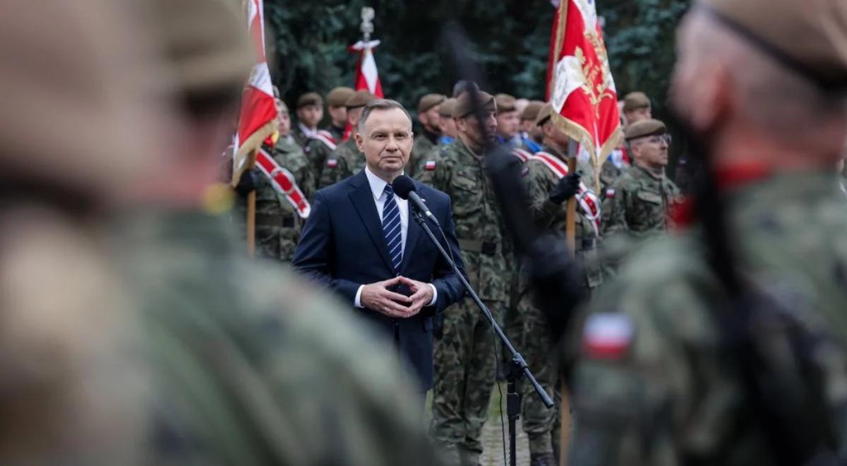 Prezydent Duda w święto WOT: żołnierze są zawsze gotowi i zawsze blisko