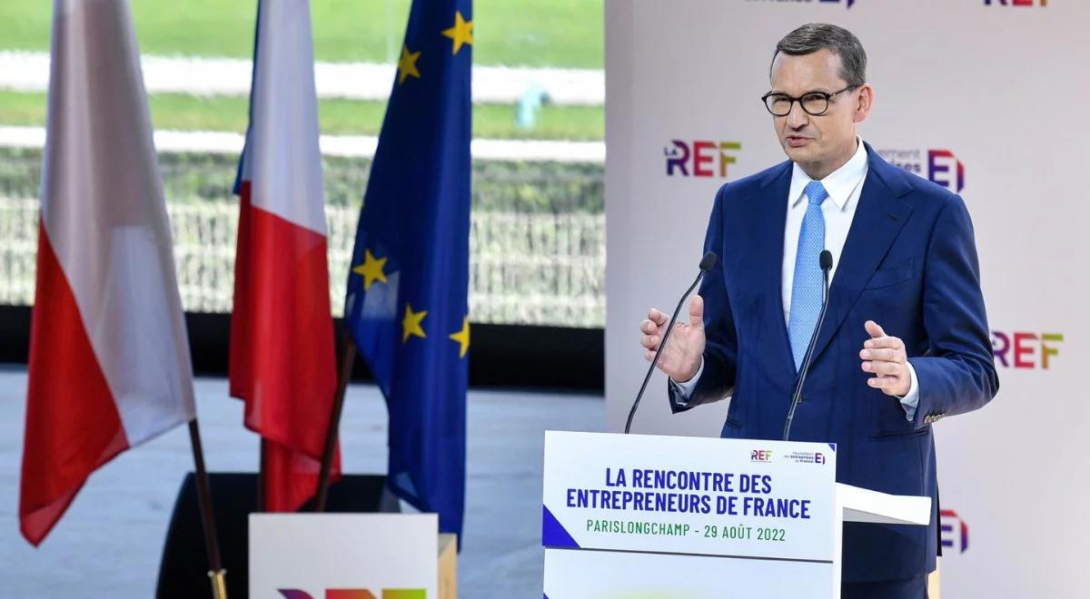 Premier Morawiecki w Paryżu: kraje UE muszą razem stawiać czoła wszystkim wyzwaniom współczesności